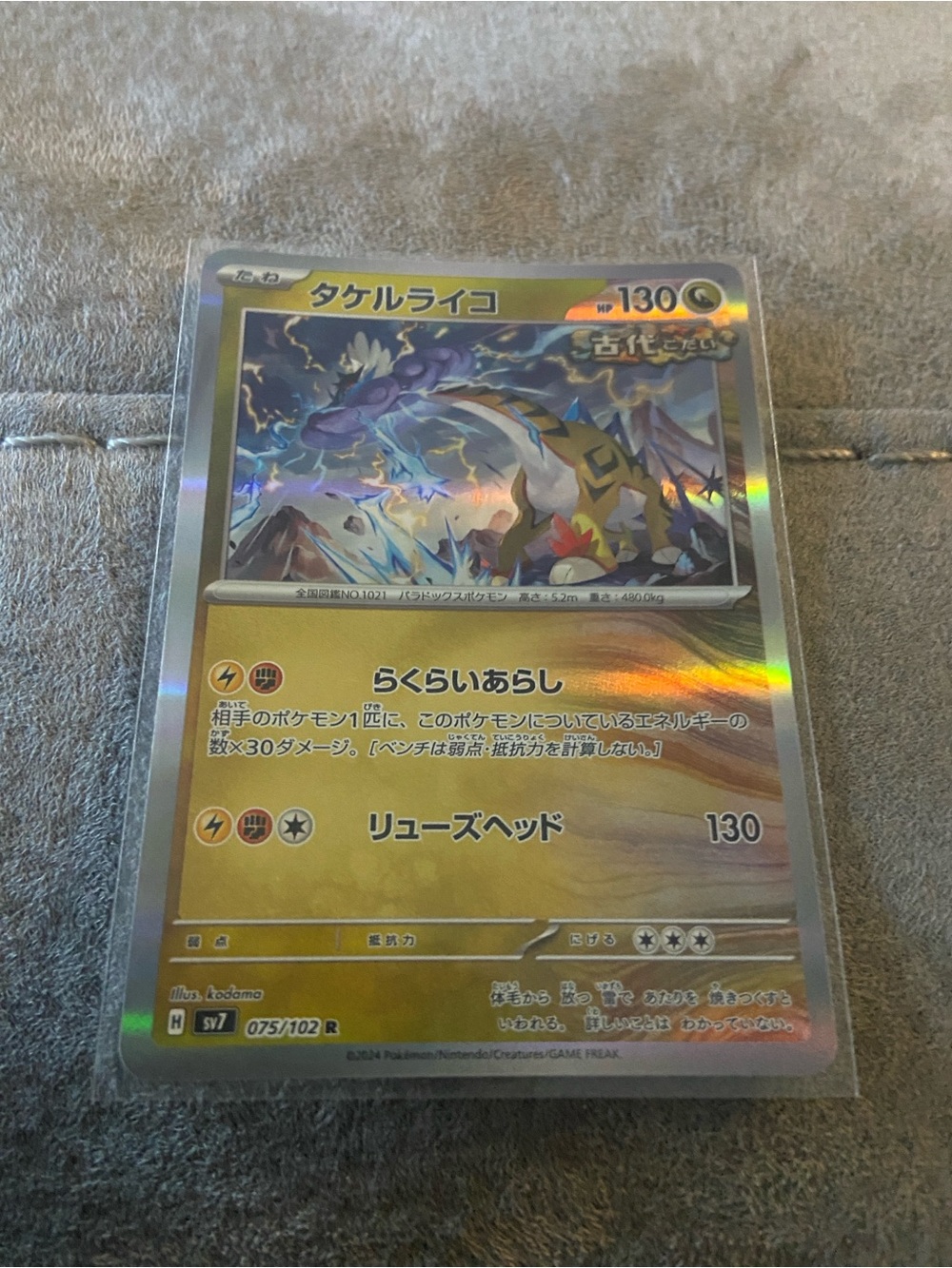 Raging Bolt (075/102)HoloJapanese Scarlet & Violet: Night Wanderer (sv7)